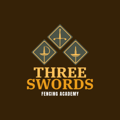 Fencing Logo Maker Épée Fencing 