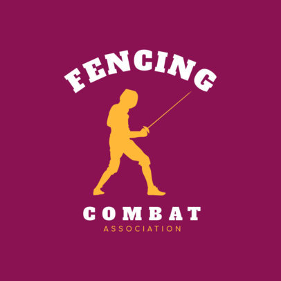 Fencing Logo Design Template for Fencing Teams