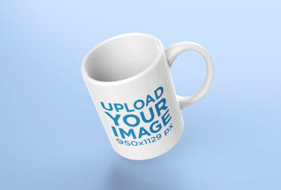 Mockup of a Coffee Mug Leaning Subtly Towards the Left 24489