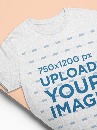 Minimalistic Mockup of a Tee Lying over Pasteboard Cards 24355