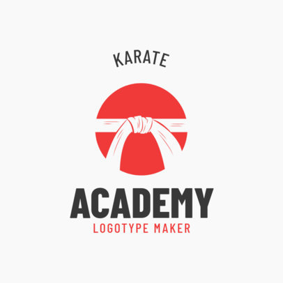 Simple Martial Arts Logo Maker for a Karate Academy
