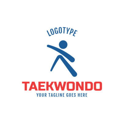 Martial Arts Logo Maker for a Taekwondo Academy