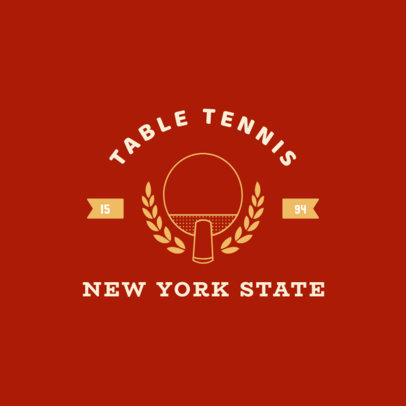Simple Table Tennis Logo Template