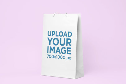 Mockup of a Gift Bag on a Solid Background 24061