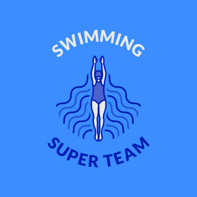 Swimming Team Logo Maker for a Pro Swim Team