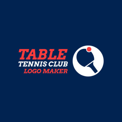 Minimalist Table Tennis Logo Generator
