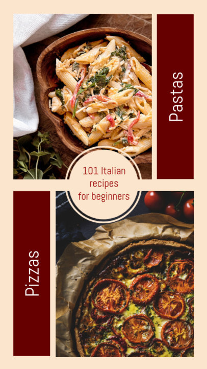 Instagram Story Template for Italian Recipes
