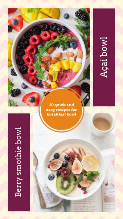 Instagram Story Template for Breakfast Recipes 