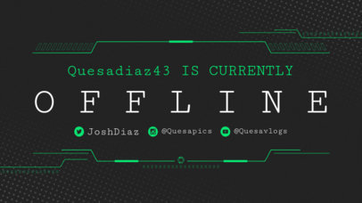 Twitch Offline Banner Maker with Green Laser Graphics