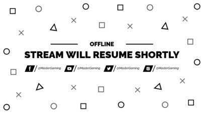Twitch Offline Banner Maker with Minimalist Graphics