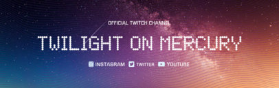 Space Themed Twitch Banner Maker