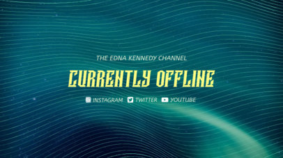 Twitch Offline Banner Maker with a Space Background with Lines 978e