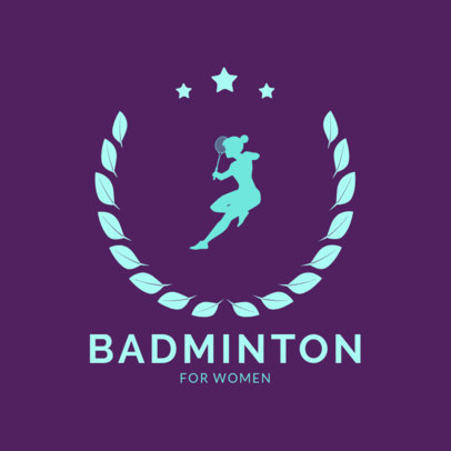 Badminton Logo Maker for a Women's Badminton Team 