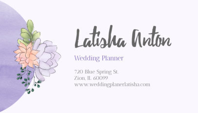 Cute Business Card Template for Wedding Planners