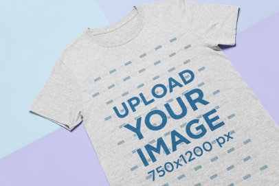 Tshirt Mockup over Colored Pasteboards 24739