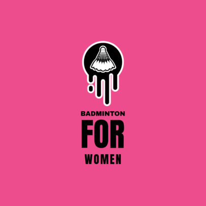 Women's Badminton Logo Maker 
