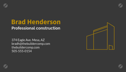 Contractor Business Card Maker Featuring Minimalist Graphics