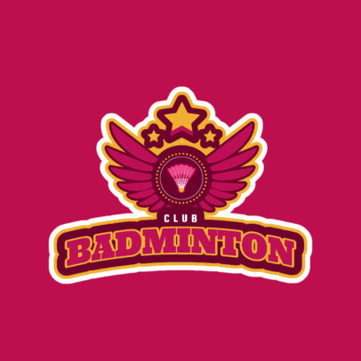 Badminton Club Logo Design Template