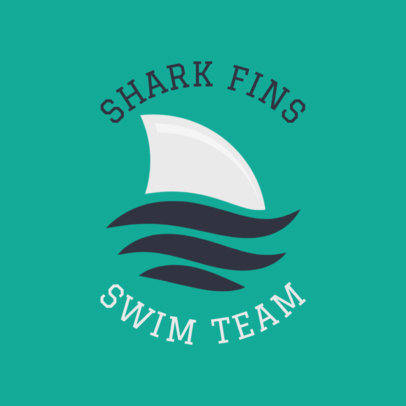 Swim Team Logo Maker with Shark Clipart