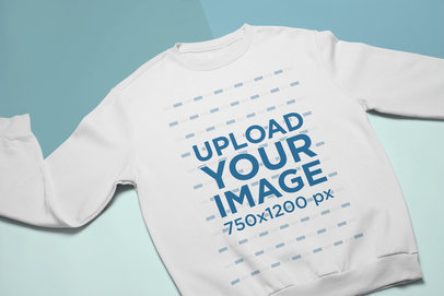 Flat Lay Mockup of Sweatshirt Mockup on a Flat Multicolor Background  24733