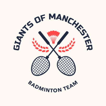 Badminton Logo Maker for a Pro Badminton Team