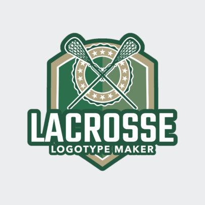 Lacrosse Logo Maker with a Badge and a Lacrosse Stick Clipart