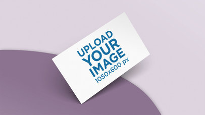 Business Card Mockup with a Duo Colored Surface 25039