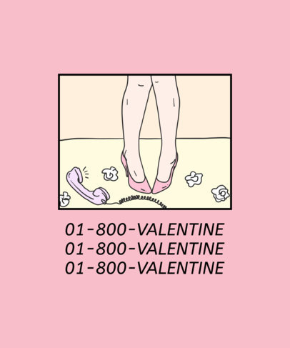 Valentine's Day T-Shirt Maker with Pop Art Design