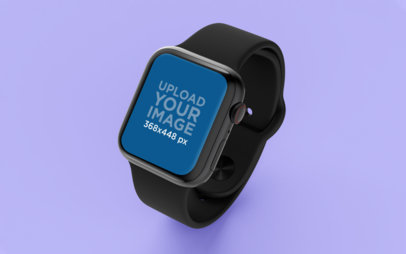 Apple Watch Mockup on a Flat Custom Background