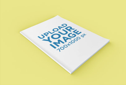 Mockup of a Magazine Lying on a Flat Surface