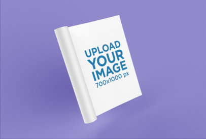 Mockup of a Folded Magazine on a Solid Surface 25079