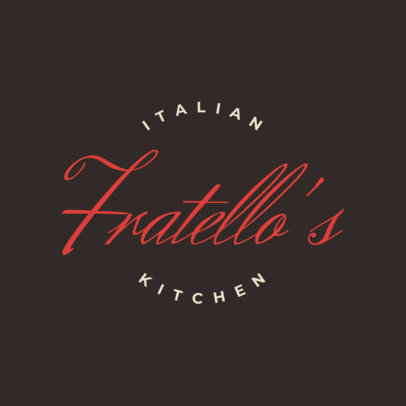 Classy Italian Food Logo Maker 