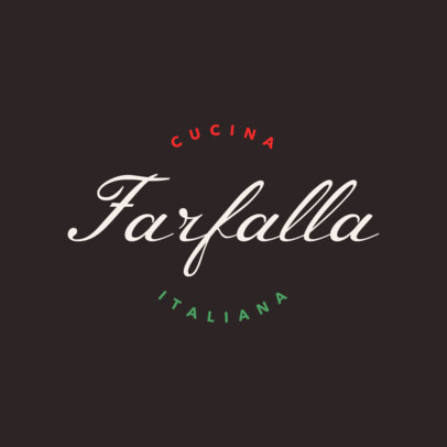 Elegant Italian Restaurant Logo Maker 