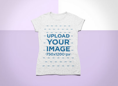 Heather Tshirt Mockup over a Custom Background with Three Colors 24767