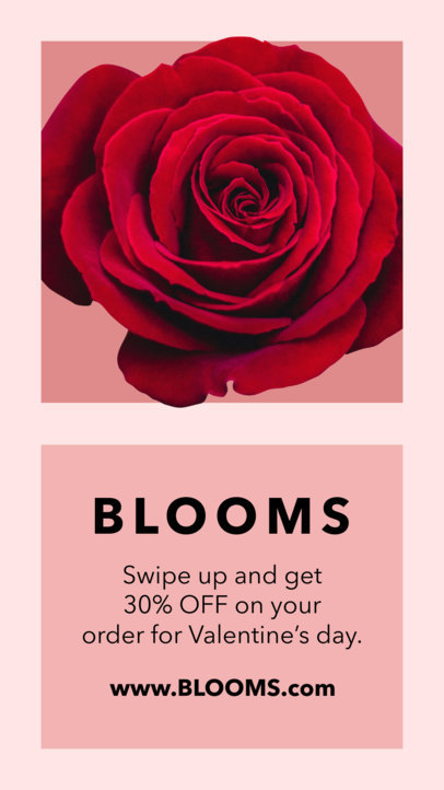 Valentine's Day Instagram Story Template for a Flower Shop 1046