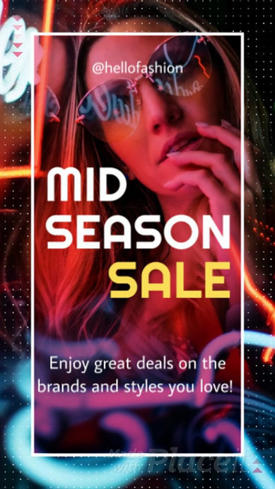 Fashionable Instagram Story Video Maker for a Season Sale Promo Video