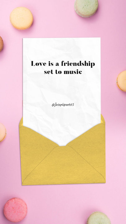 Valentine's Day Instagram Story Template for Romantic Quotes