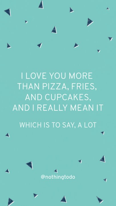 Instagram Story Template for a Valentine's Day Quote Image