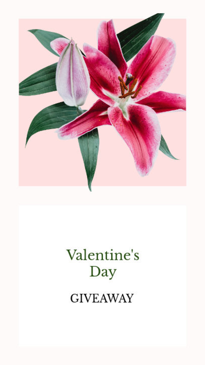 Minimalistic Instagram Story Maker for a Valentine's Day Giveaway