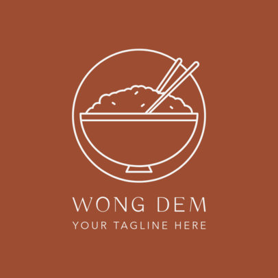 Simple Chinese Food Logo Maker for a Traditional Asian Restaurant