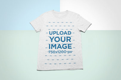 Flat Lay Heather T-Shirt Mockup