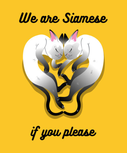 Valentine's Day T-Shirt Design Maker with Cute Cats