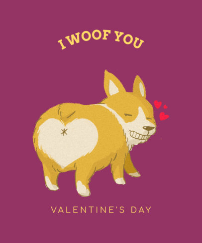 Lovely T-Shirt Design Template for Valentine's