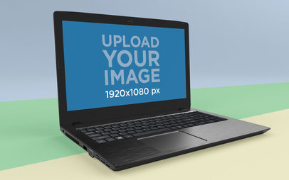 Acer Aspire Laptop Mockup Featuring a Multicolor Background