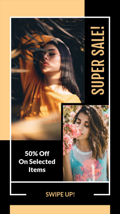 Instagram Story Template for a Clothing Sale