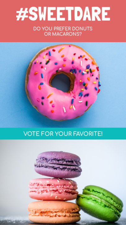 This or That Instagram Story Template with Dessert Options