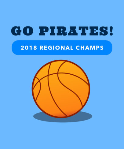 Basketball T-Shirt Design Template