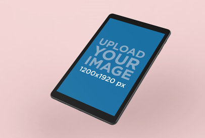 Samsung Galaxy Tab A Mockup with a Solid Background