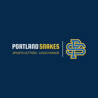 Sports Logo Template with Minimalistic Varsity Letters