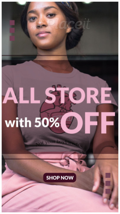 Instagram Story Video Maker for a Sales Video with Modern Animations 